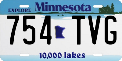 MN license plate 754TVG