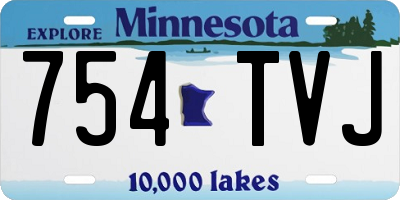 MN license plate 754TVJ