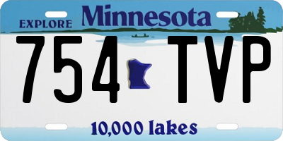 MN license plate 754TVP