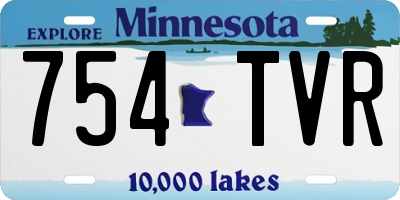 MN license plate 754TVR