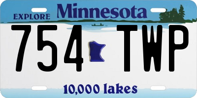MN license plate 754TWP
