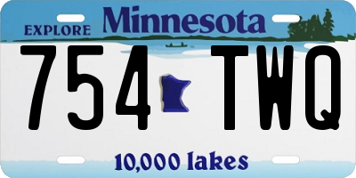 MN license plate 754TWQ