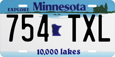 MN license plate 754TXL