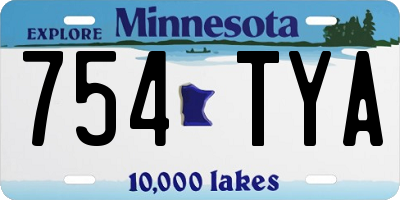 MN license plate 754TYA