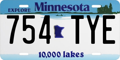 MN license plate 754TYE