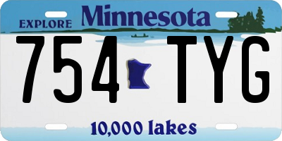 MN license plate 754TYG