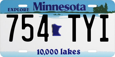 MN license plate 754TYI