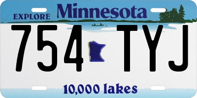 MN license plate 754TYJ