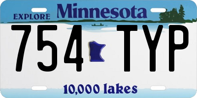 MN license plate 754TYP