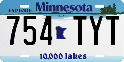 MN license plate 754TYT