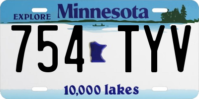 MN license plate 754TYV