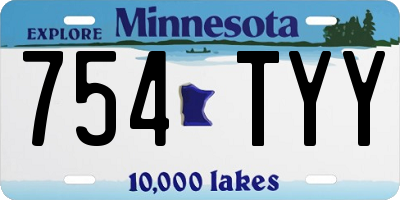 MN license plate 754TYY