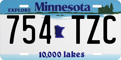 MN license plate 754TZC