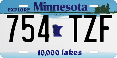 MN license plate 754TZF