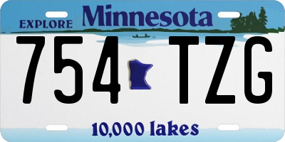 MN license plate 754TZG