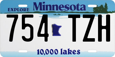 MN license plate 754TZH