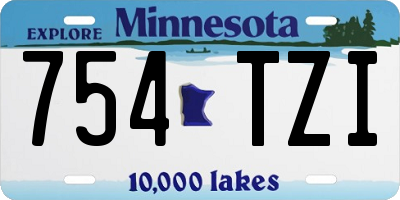 MN license plate 754TZI