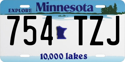 MN license plate 754TZJ