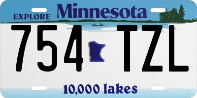 MN license plate 754TZL