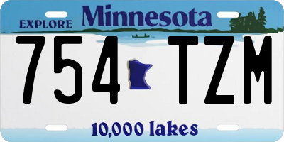 MN license plate 754TZM