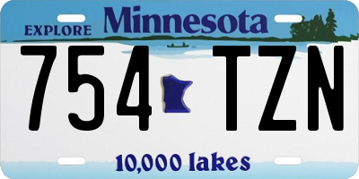 MN license plate 754TZN