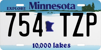 MN license plate 754TZP