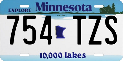 MN license plate 754TZS