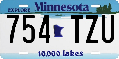 MN license plate 754TZU