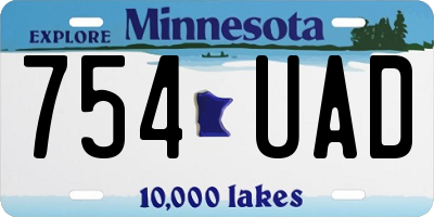 MN license plate 754UAD