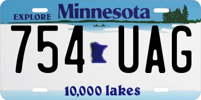 MN license plate 754UAG