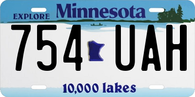MN license plate 754UAH