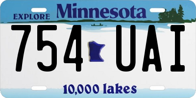 MN license plate 754UAI
