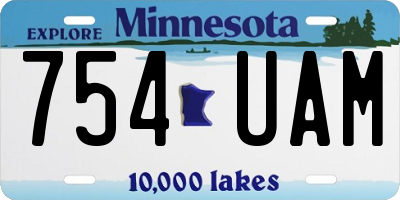MN license plate 754UAM