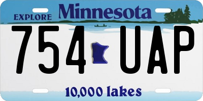 MN license plate 754UAP