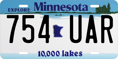 MN license plate 754UAR