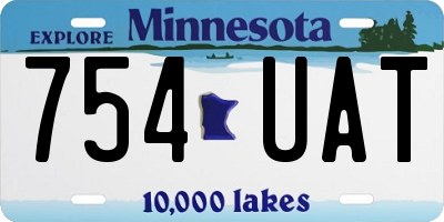 MN license plate 754UAT