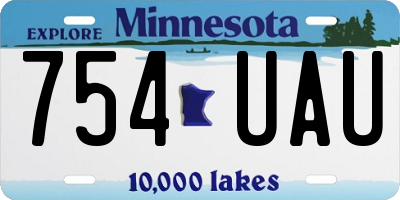 MN license plate 754UAU