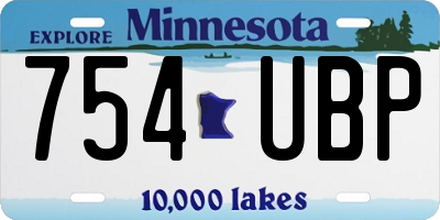 MN license plate 754UBP