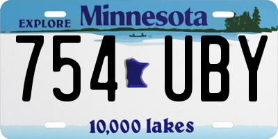 MN license plate 754UBY