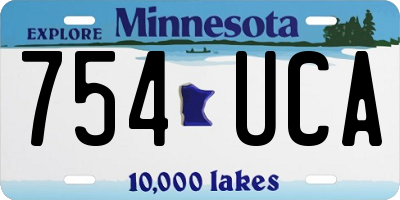 MN license plate 754UCA