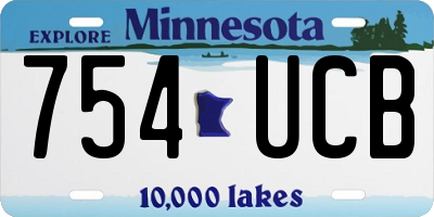 MN license plate 754UCB
