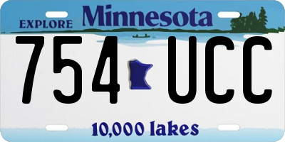 MN license plate 754UCC