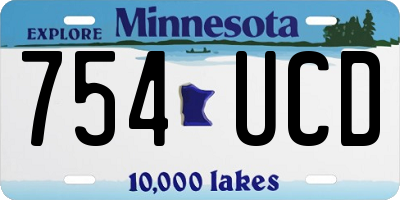 MN license plate 754UCD