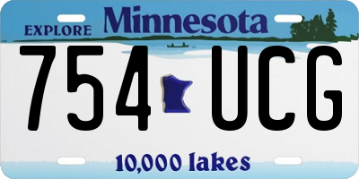 MN license plate 754UCG