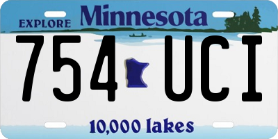 MN license plate 754UCI