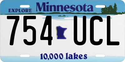MN license plate 754UCL