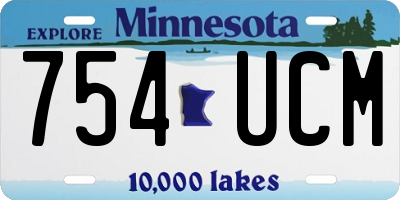 MN license plate 754UCM