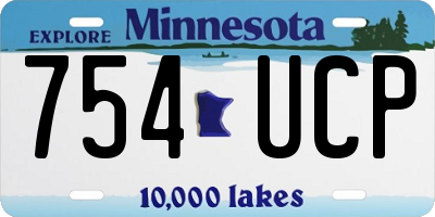 MN license plate 754UCP