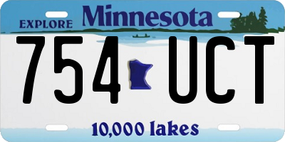 MN license plate 754UCT