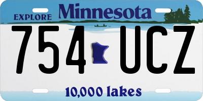 MN license plate 754UCZ